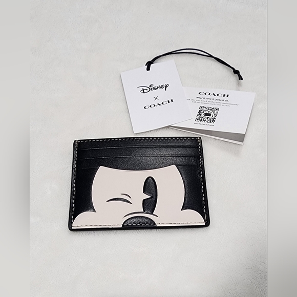 Disney X Coach Slim Id Card Case With Wink Mickey Mouse - Picture 2 of 4